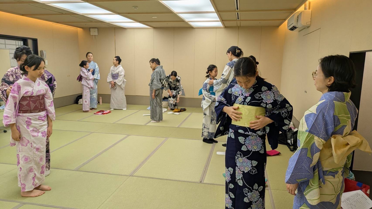 文化庁事業 大田区親子ゆかた文化教室 羽田きもの文化ステーションへお出かけ