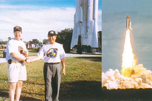 スペースシャトル 4 回飛行の宇宙飛行士デビット・ウォーカー氏と家元